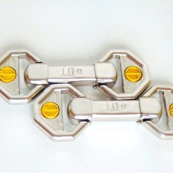 Dunhill Cufflinks - Silver and Gold - Picture 4 of 7